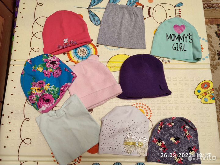 Шапки демисезонные для девочек 52