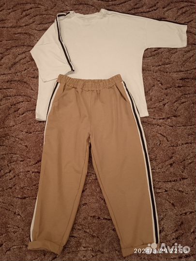 Комплект штаны спорт. и футболка женские