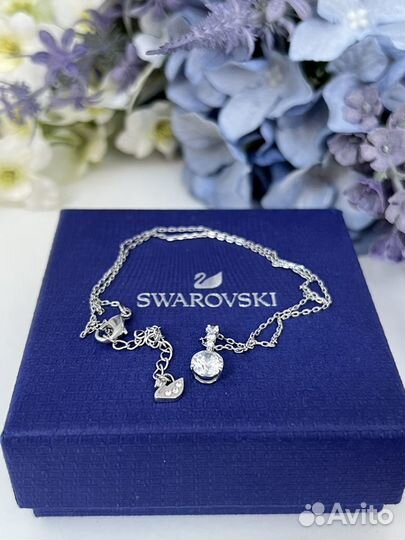 Swarovski Solitaire кулон подвеска с цепочкой