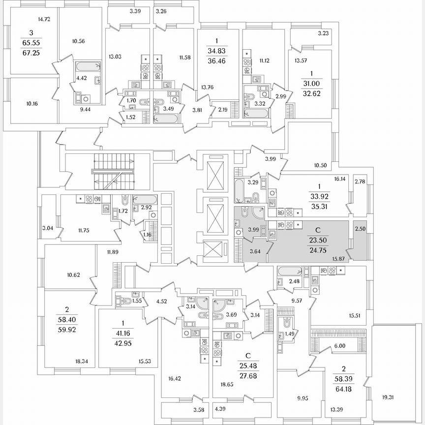 Квартира-студия, 24,8 м², 10/23 эт.