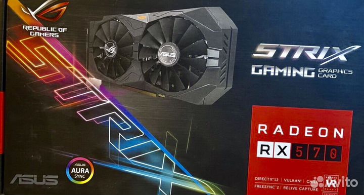 Видеокарта Asus AMD Radeon RX-570 strix 4GB