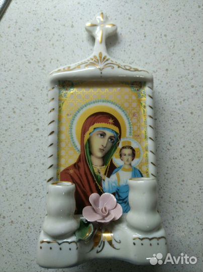 Подсвечник фарфоровый ручная работа