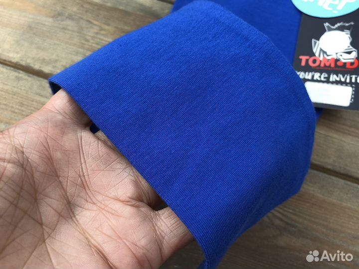 Синие лосины для девочки хлопок TOM DU