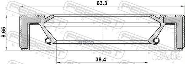 Сальник привода 40X63X9 95gas-40630909c Febest