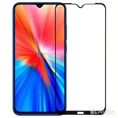 Защитное стекло для Xiaomi Redmi Note 8 П/П черное