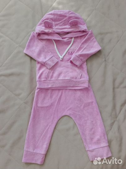 Флисовый комбинезон и два костюма девочки 74 80