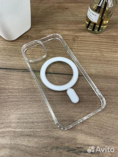 Чехол на iPhone прозрачный clear case magsafe