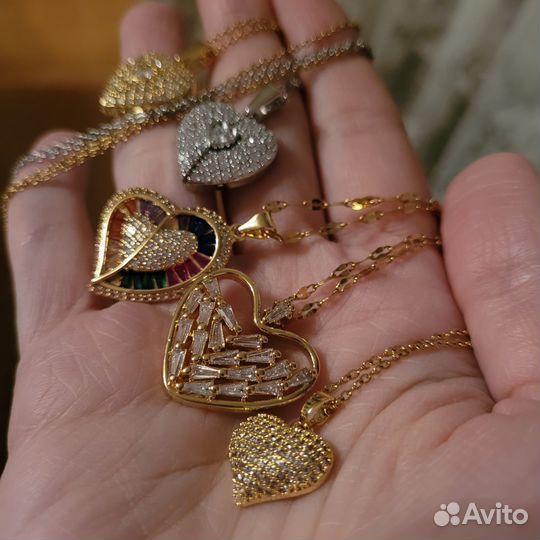 Цепочка с сердцем из нержавеющей стали