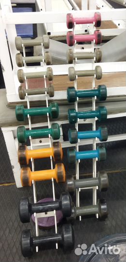 Гантели не разборные обрезиненые