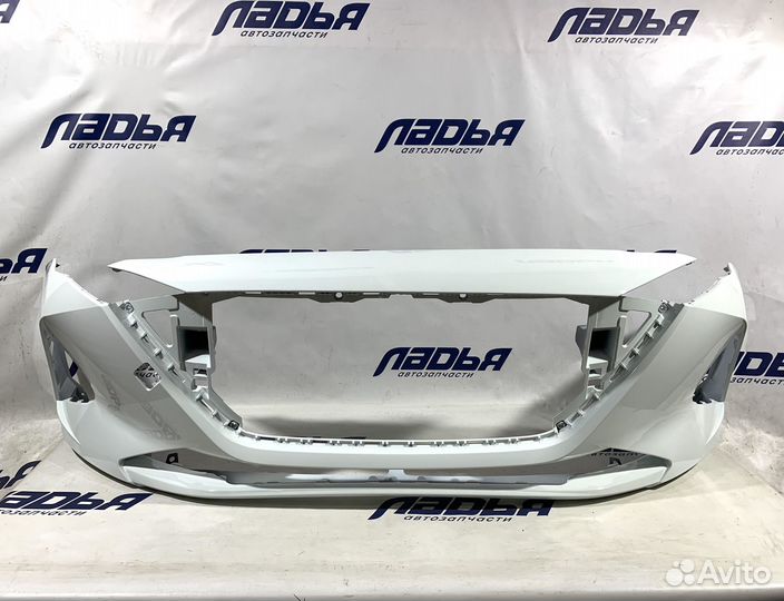 Бампер Hyundai Solaris(20-н.в.) передний Белый PGU