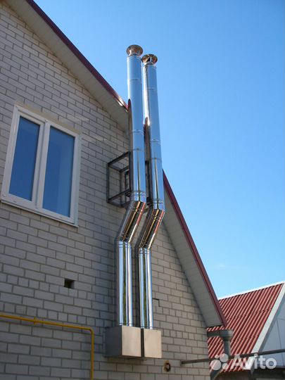 Дымоход 4 м Комплект Прямой Диаметр 120х200