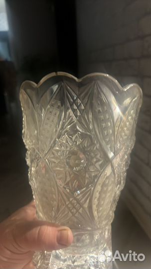Хрустальная ваза для цветов СССР