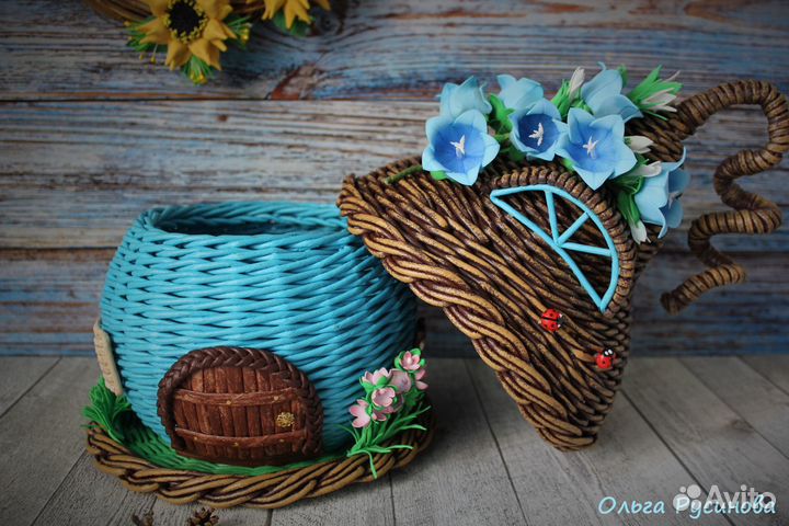 Корзина плетёная