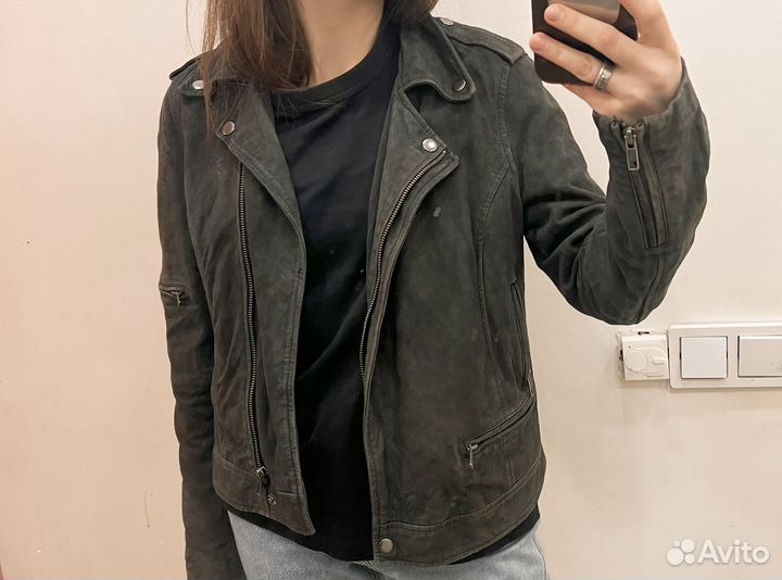 Замшевая куртка selected