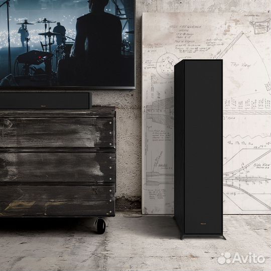 Акустика напольная Klipsch R-800F Black