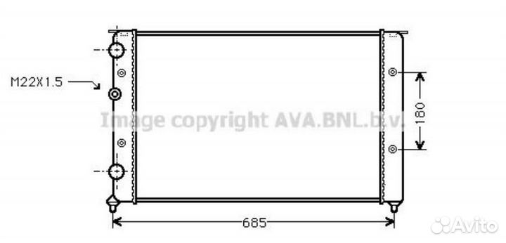 Радиатор охлаждения Фольксваген Поло 1995