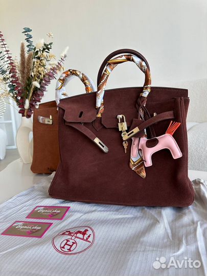 Сумка hermes birkin 35 замша