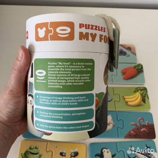 Пазлы Puzzlika My Food как новые 20 элементов