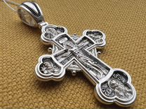 Крест серебряный нательный архангел михаил