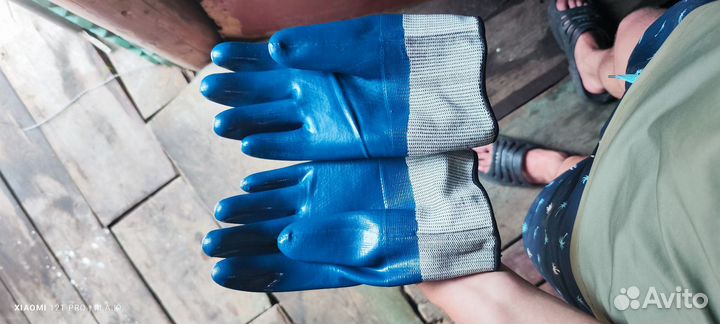 Перчатки рабочие прорезиненные