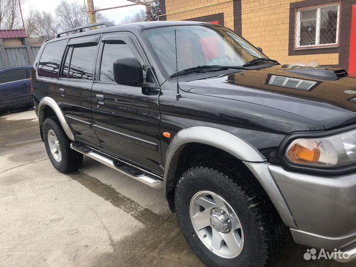 Pajero Sport 1998-2007 Порог труба с проступью