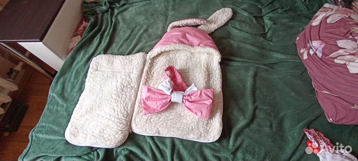 Зимний конверт в коляску на овчине