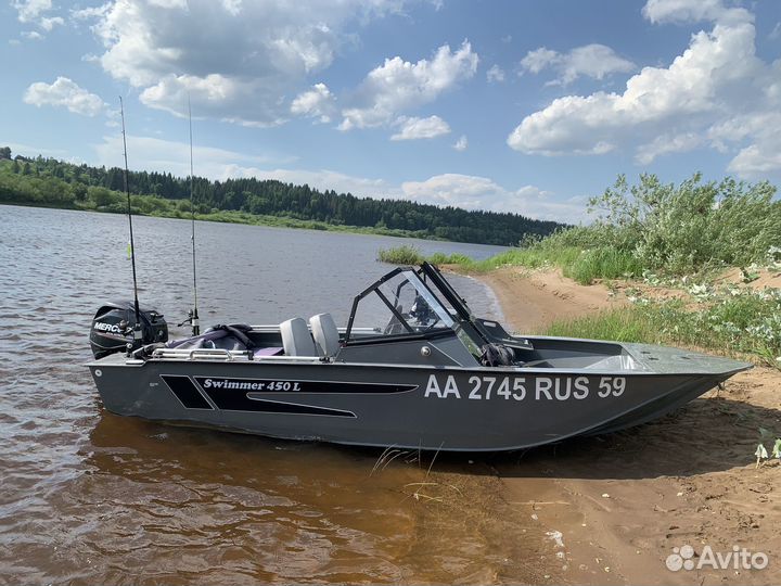 Swimmer 450 + Mercury 25 + прицеп Руссич ЭПТС