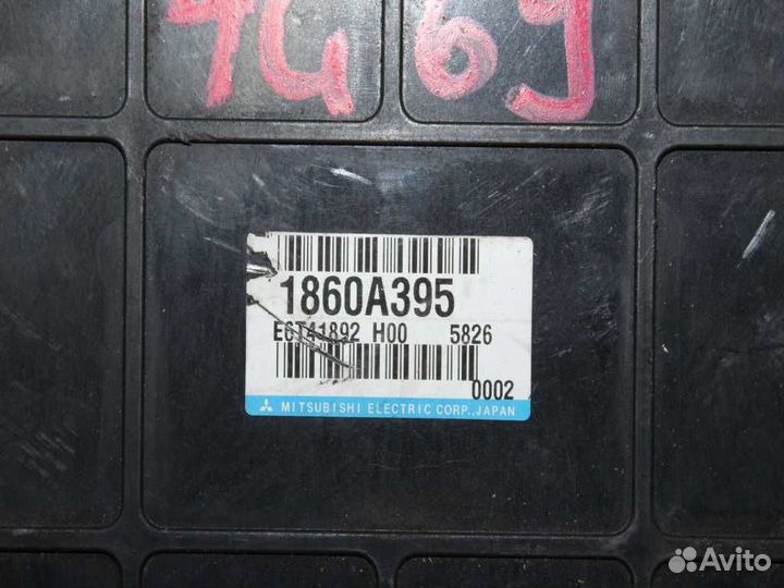 Блок EFI mitsubishi 4G69 grandis NA4W 1860A395 E6T