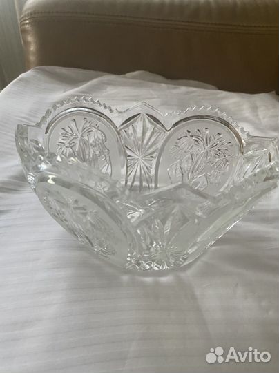 Салатница хрустальная СССР
