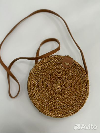 Соломенная сумка пляжная