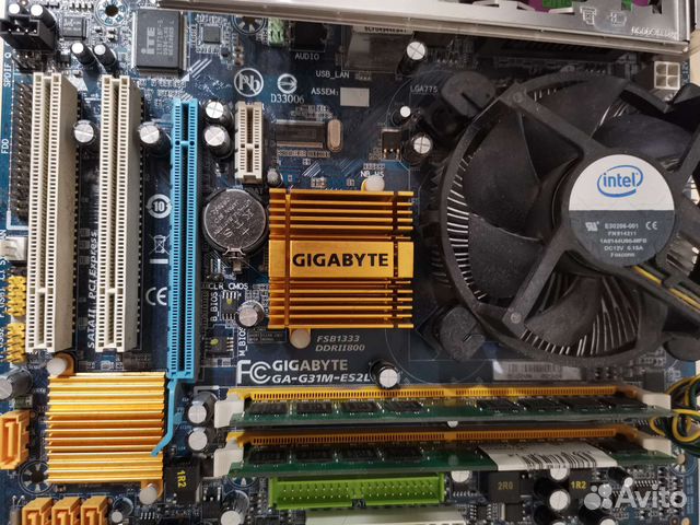 Материнская плата gigabyte s775 проц и память