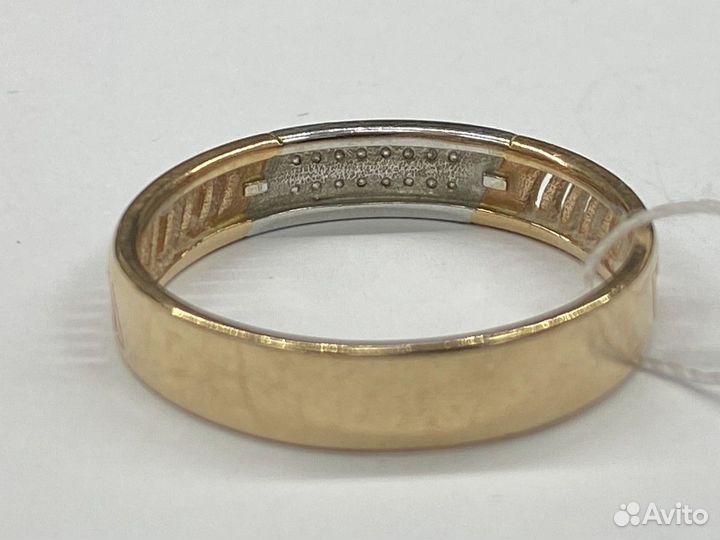 Кольцо с камнями бриллиант золотое