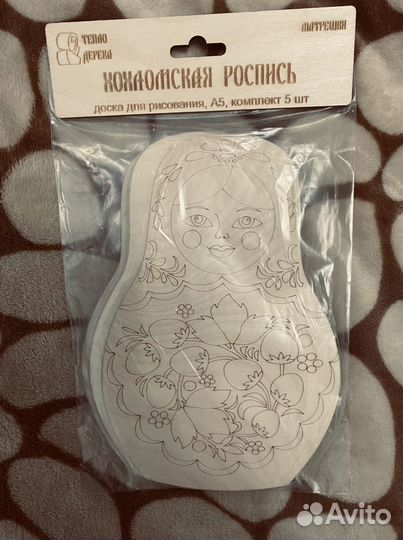 Набор досок для росписи,матрешки,5 штук,Россия