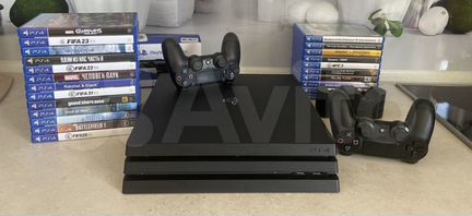 Sony PS4 Pro 1Tb + 2Геймпада + 40Игр EA