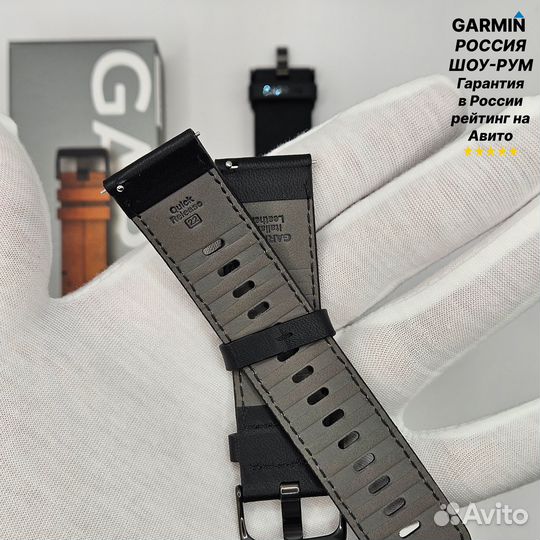 Garmin Venu 3 Slate stainless steel leather SPB