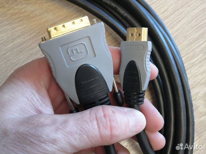 Кабель 5 м. от компьютера к телевизору. hdmi-dvi