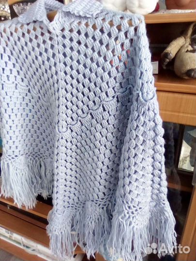 Вязаное пончо
