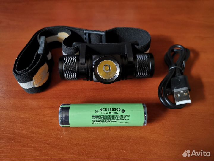 Налобный фонарь Boruit D10 XM-L2 + акб 3400mAh