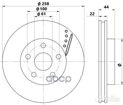 Диск торм. для а/м Renault Logan II (13) /Sandero