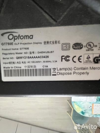 Проектор optoma GT760E