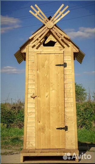 Уличный туалет деревянный еэг 085