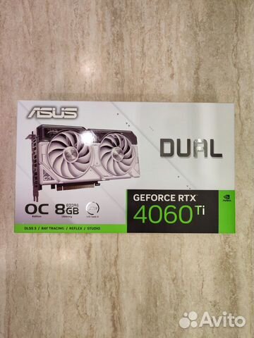 Видеокарта Asus RTX 4060 Ti Dual White OC, новые объявление продам