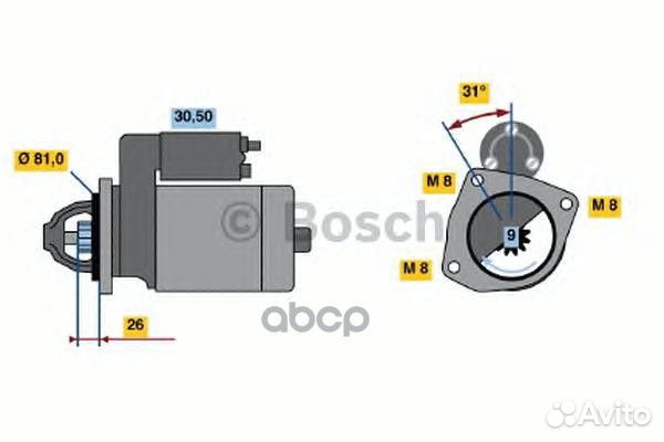 Стартер 0986018960 Bosch