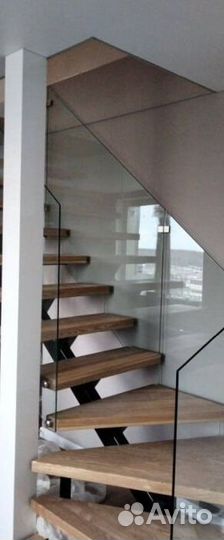 Стеклянные перила для лестниц