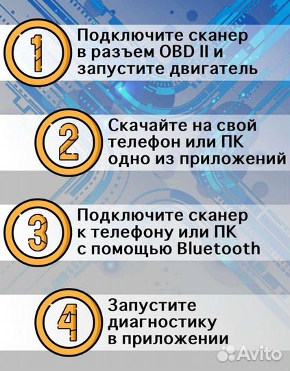 Сканер OBD 2 V.1.5 ELM 327. Bluetooth