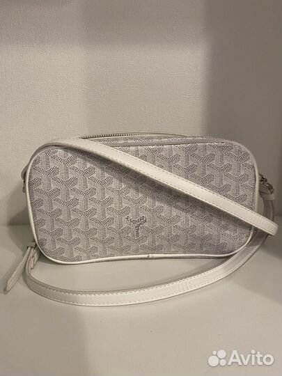 Сумка goyard через плечо белая