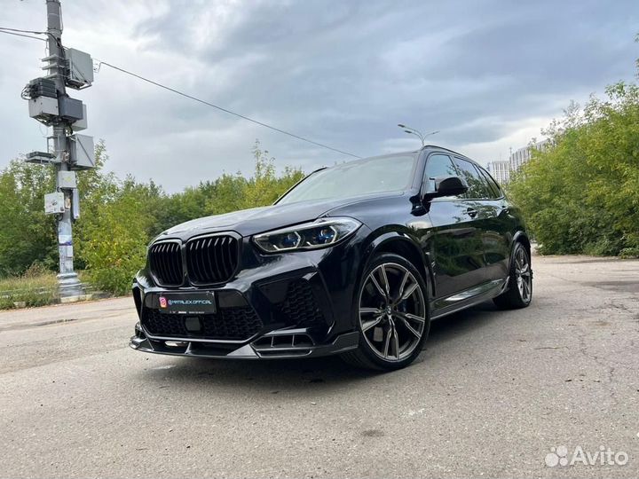 Лезвия на пороги для BMW X5 G05 X5M F95 карбон