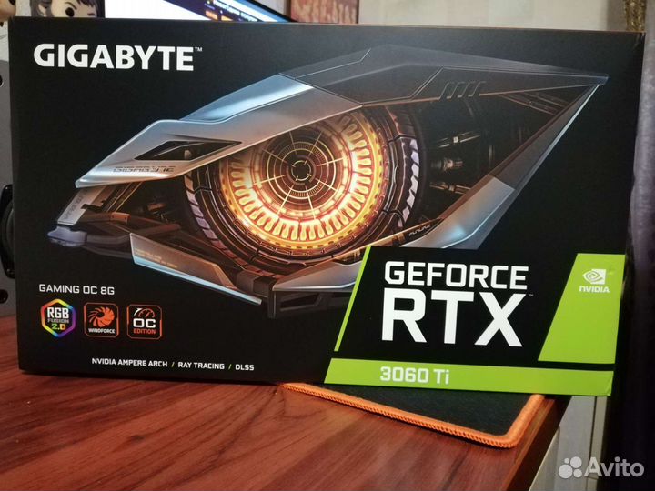 Видеокарта Gigabyte Rtx 3060ti gaming oc (новая)