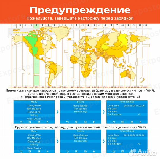 Зарядная станция WiFi / Type2 / GBT / 11 квт