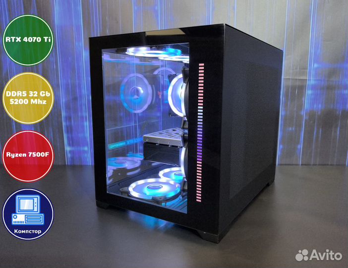Мощный игровой AMD7500F-RTX4070Ti-32DDR5-RIC01-A620